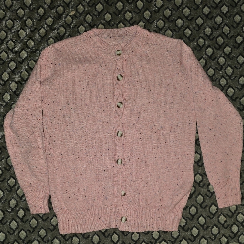 Pink Button-Up Women's Sweater